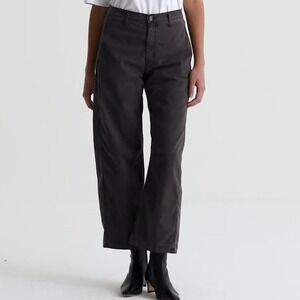 NEW Adriano Goldschmied AG Fiona High Rise Barrel Trouser Sulfur Grey Size 29